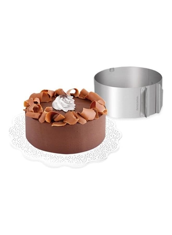 Round Adjustable Baking Frame Silver 30cm