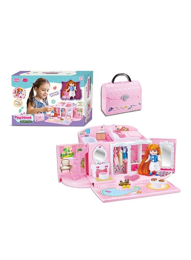 Durable Loving Fun Playing Non-Toxic High Quality Doll House Play Set For Kids 22x65x22cm