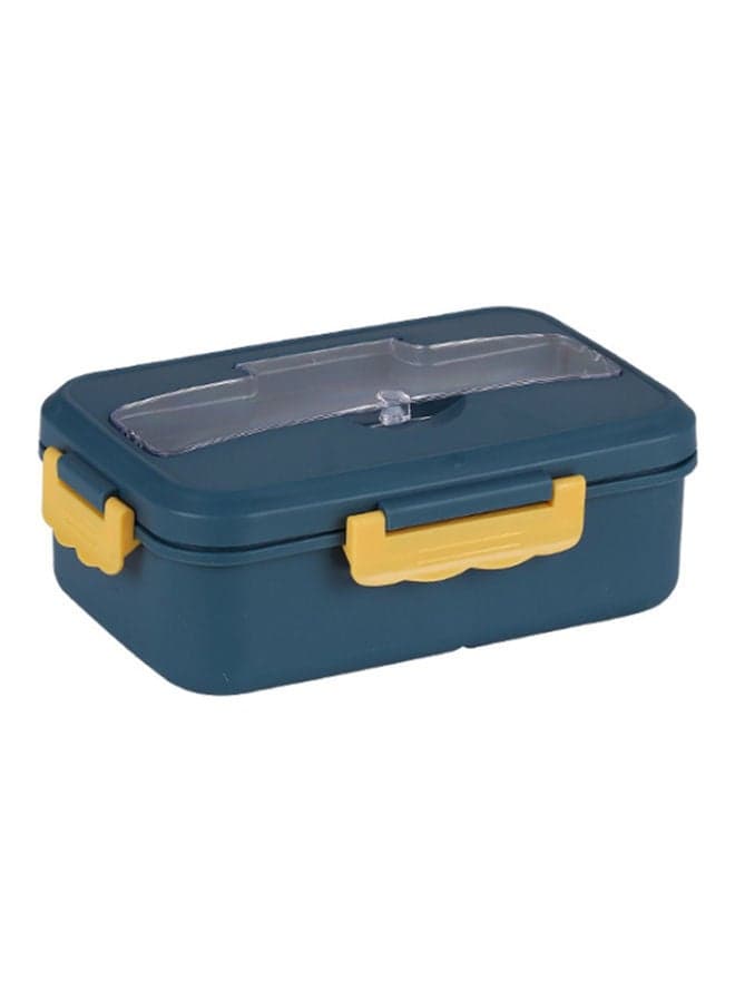 Stainless Steel Portable Lunch Box Blue 21.50x7.50x14.50cm