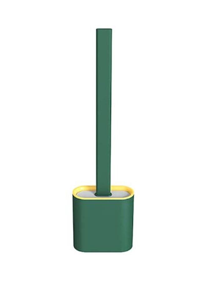 Silicone Toilet Brush With Holder Green/Yellow 365x98x43mm