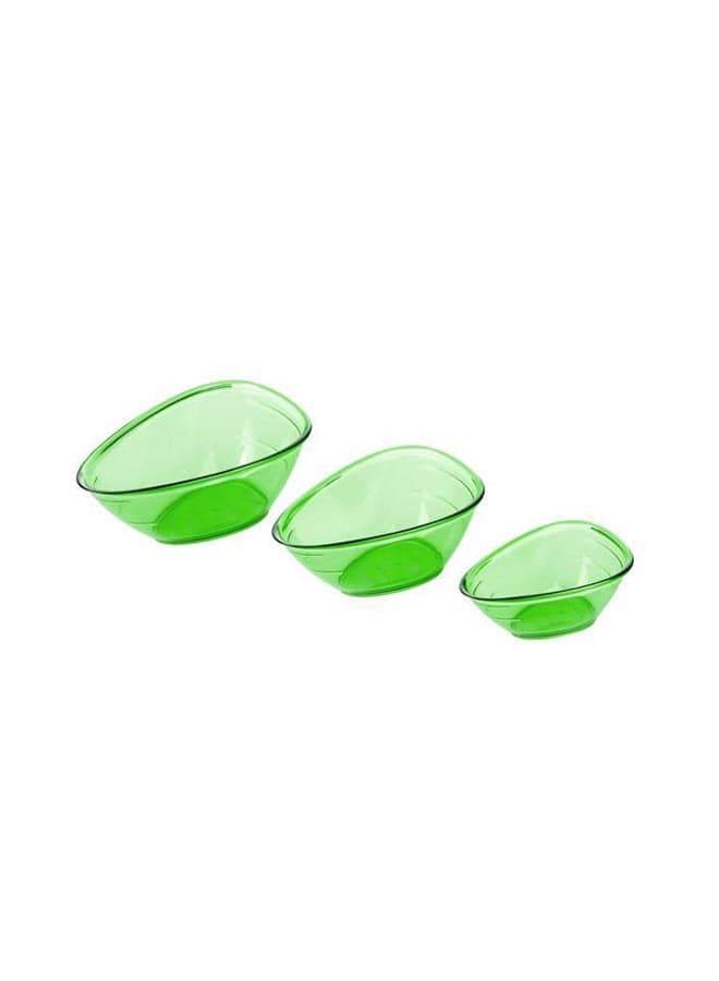 3-Piece Measuring Boats Green 10x7x16cm