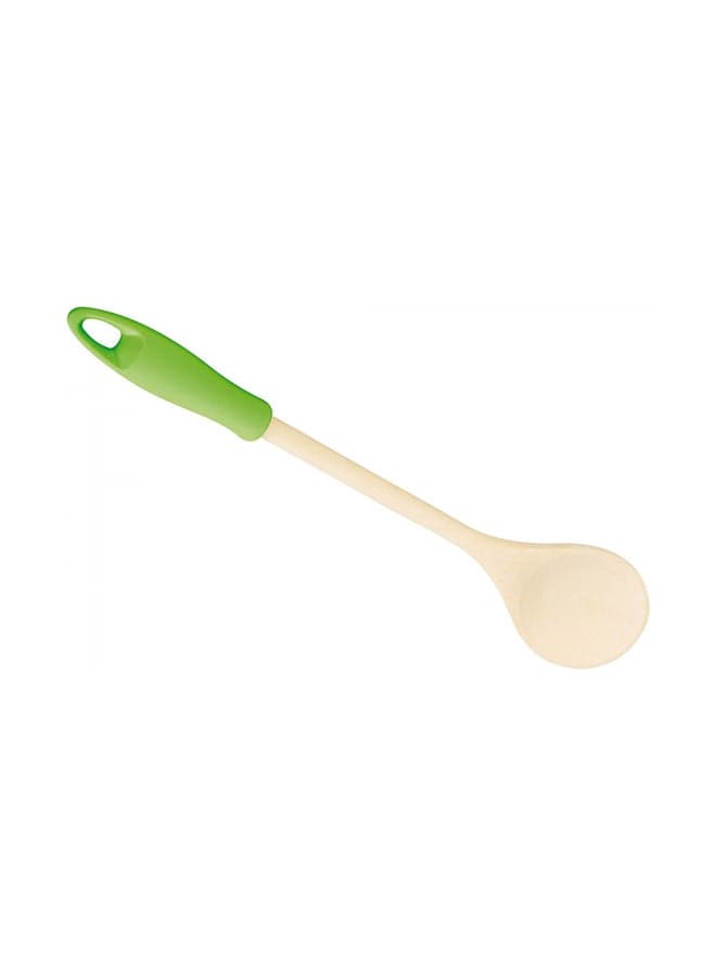 Round Stirring Wooden Spoon Beige/Green 34x6x2cm