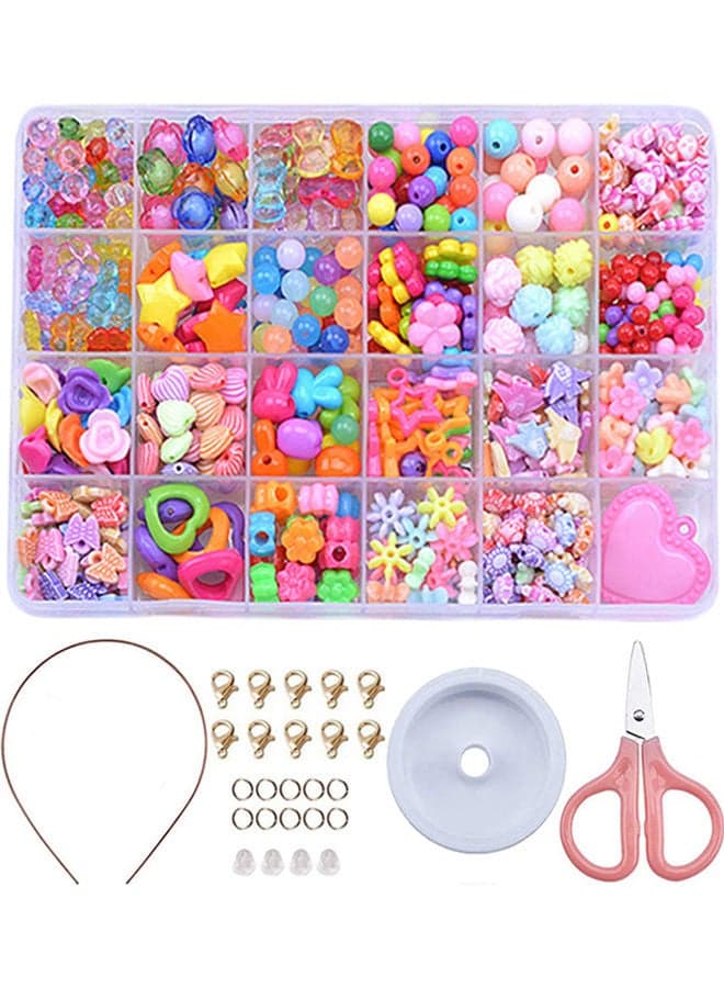 550-Piece Acrylic Handmade Craft Beads Set 19 x 14 x 4cm
