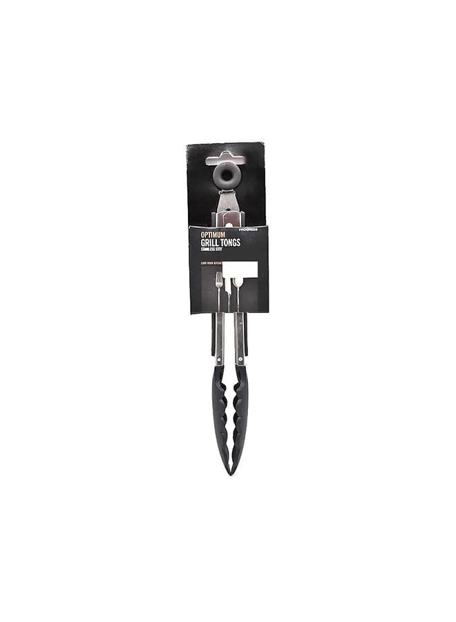 Stainless Steel Grill Tong Silver/Black 26x4x7cm