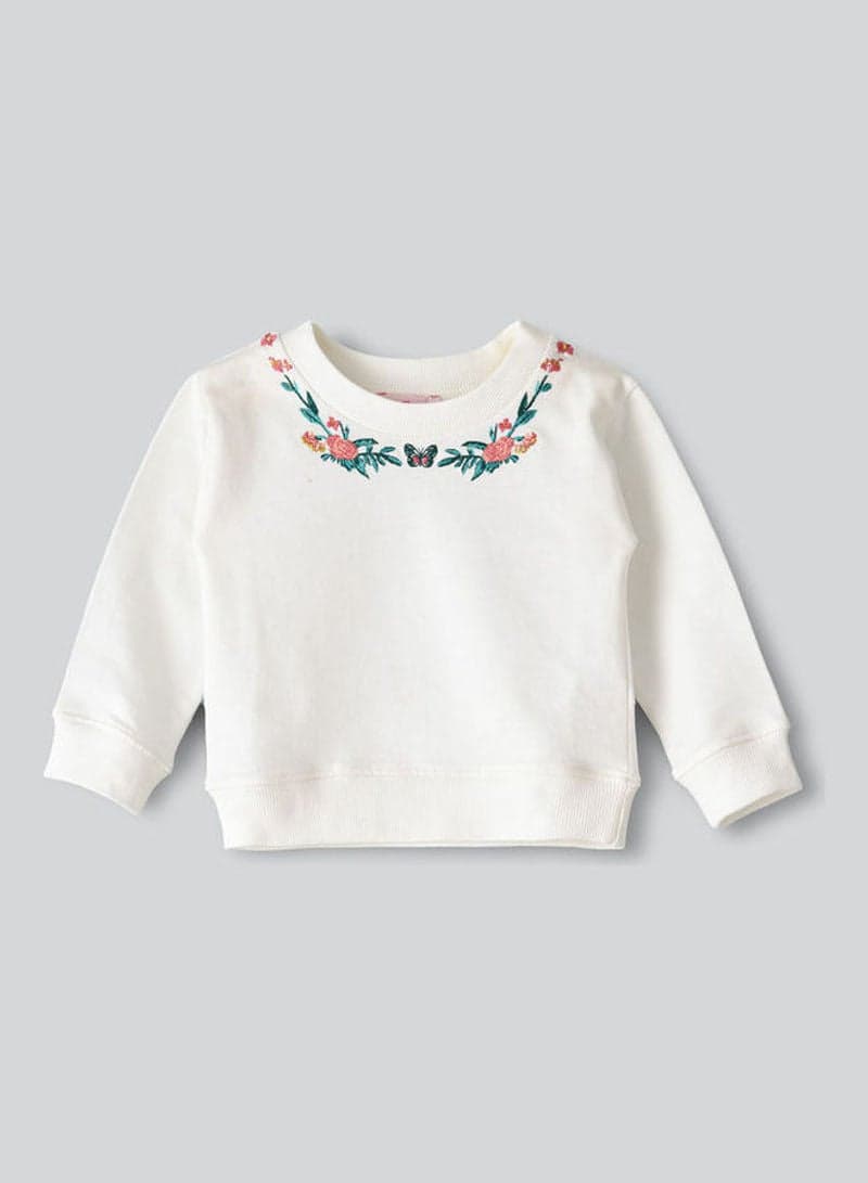 Round Neck Sweatshirt Ivory