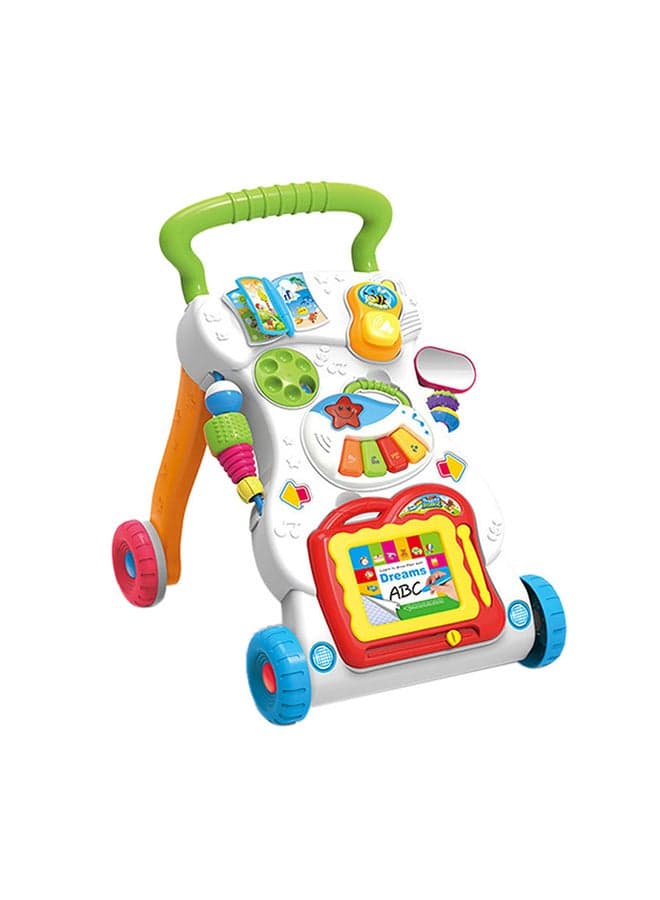 Multifunctional Baby Activity Musical Walker With Drawing Board And Toddler Toys