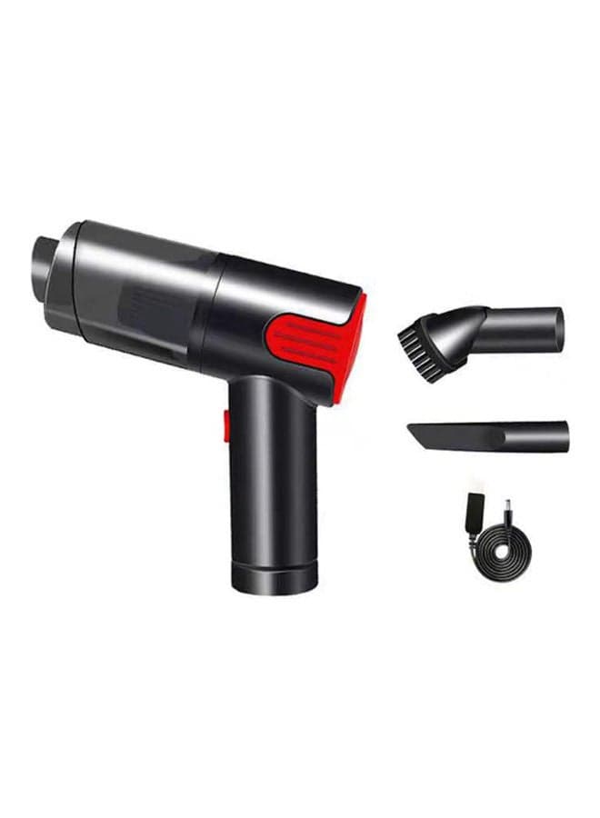 Handheld Mini Dry Wet 9000Pa Strong Suction Low Noise Dust Vacuum Cleaner for Car Home Red Cordless