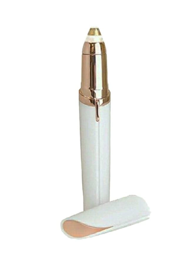 Electric Eyebrow Hair Remover Epilator Pen Rose Gold/White