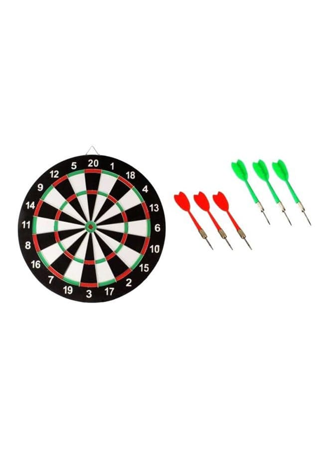 Classic Old Style Vibrant Color Double-Sided Dart Board Game Set For Kids 18inch