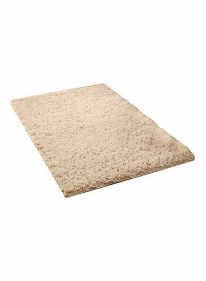Interior Remodeling Luxurious Modern Rectangular Anti Skid Fluffy Soft Bedroom Carpet Fur Beige 160x120cm