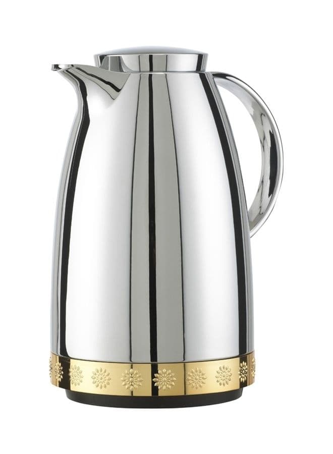 Auberge Flask With Decorative Ring Gold/Silver 28.5 x 20 x 20cm