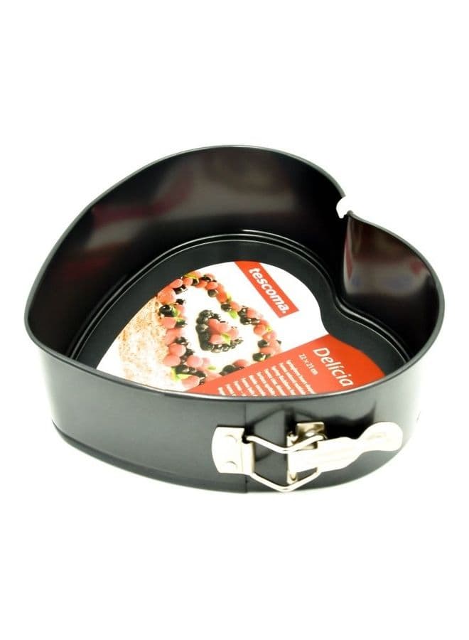Delicia Heart-Shaped Baking Pan Black 22x21cm