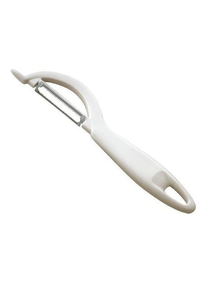Peeler With Serrated Blade White/Silver