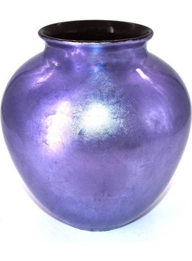 Lacquer Round Vase Purple 20cm