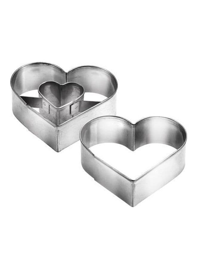 Heart Shape Shortcake Cutters Delicia Silver 4.5x5x2cm