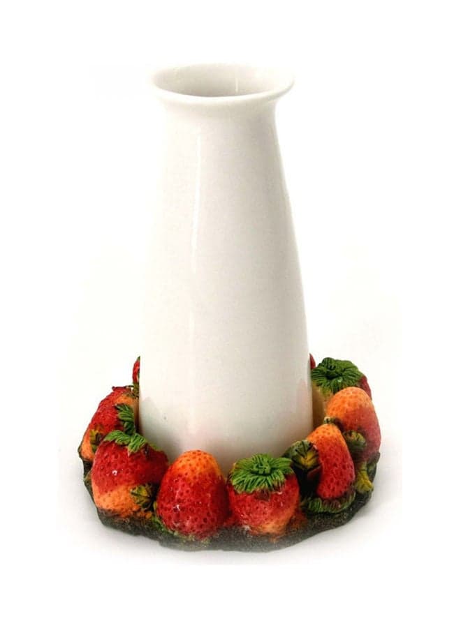 Oil Pourer With Strawberry Decor Stand Multicolour 15.5x12x9cm