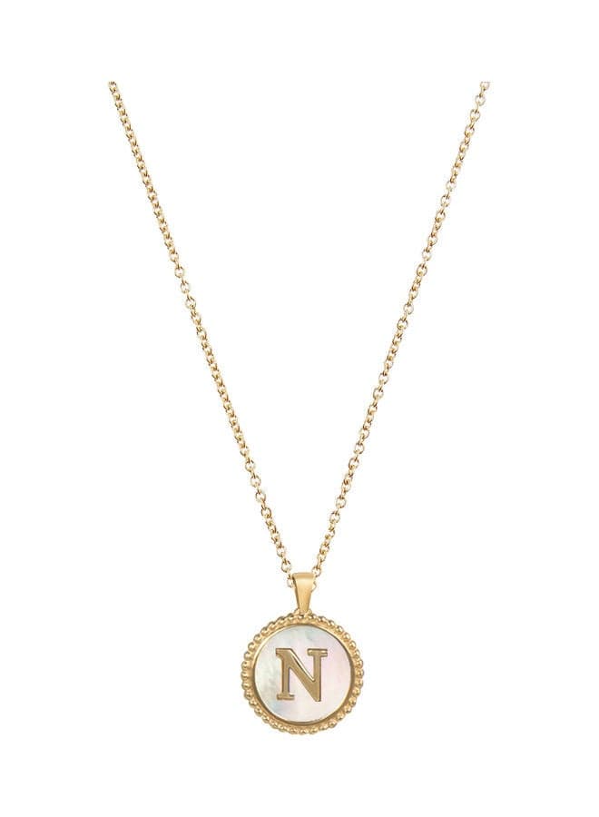 Necklace With Letter Pendant N