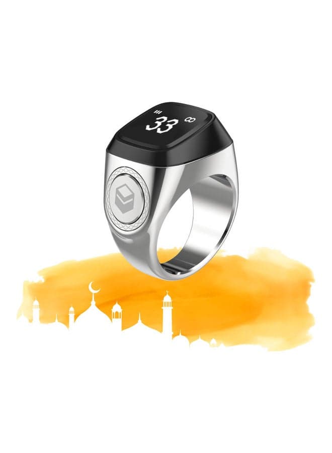 Zikr Smart Tasbih Ring 22mm Silver