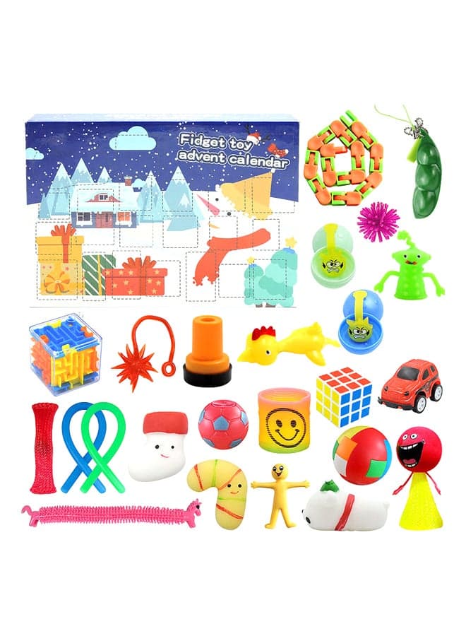 24-Piece Advent Calendar Fidget Toy Set 28x37x4.5cm