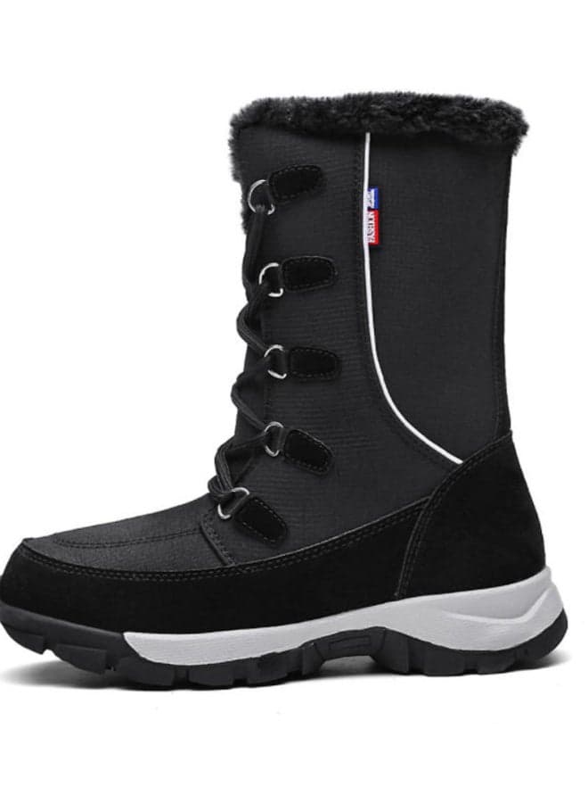 High Top Snow Boots Black/White