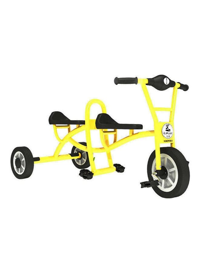 Children's New Model Passenger Tricycle With Two Seats - Yellow 112x60x63cm