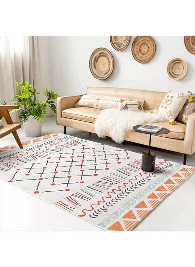 Simple Modern Style Living Room Carpet Polypropylene Rectangle Multicolour 140x200cm