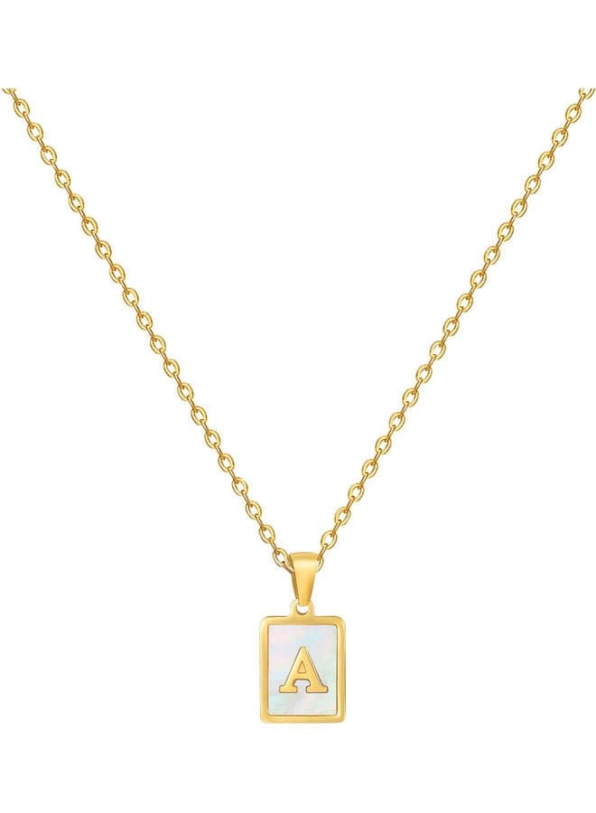Necklace With Pendant Letter A