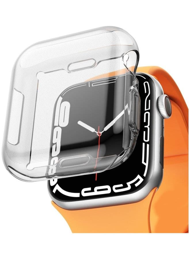 Protective TPU FULL Case Cover For Apple Watch series 7 45mm Clear