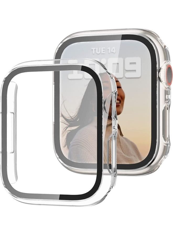 Protective Case With Screen Protector For Apple Watch series 7 45mm Clear