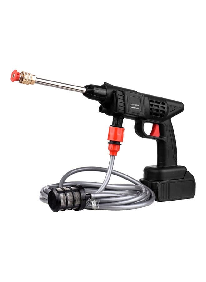 21V Portable Cordless Pressure Car Washer With Two Batteries Black/Silver/Orange