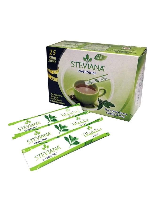 1 Pack of 25 Sweetener Sticks 37.5grams