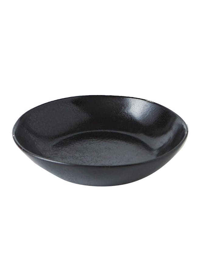 Ceramic Deep Plate Black 22.5x4.9cm