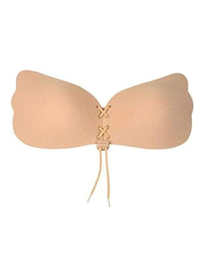 Bra Lingeries Instant Breast Lift Invisible Silicone Push Up Bra Beige