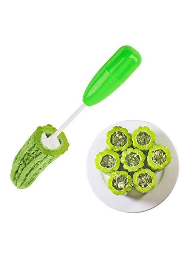 4Pcs Replaceable Head Vegetable Spiral Cutter Vege Drill Spiralizer Digging Device Green 20cm