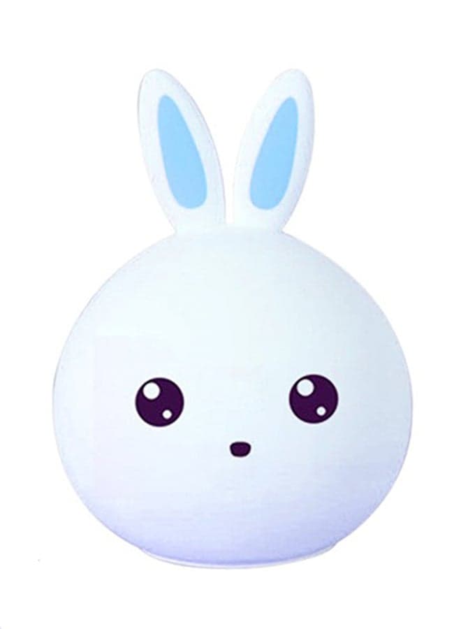 Cute Silicone Rabbit Shape LED Kids Night Lamp Blue Ears