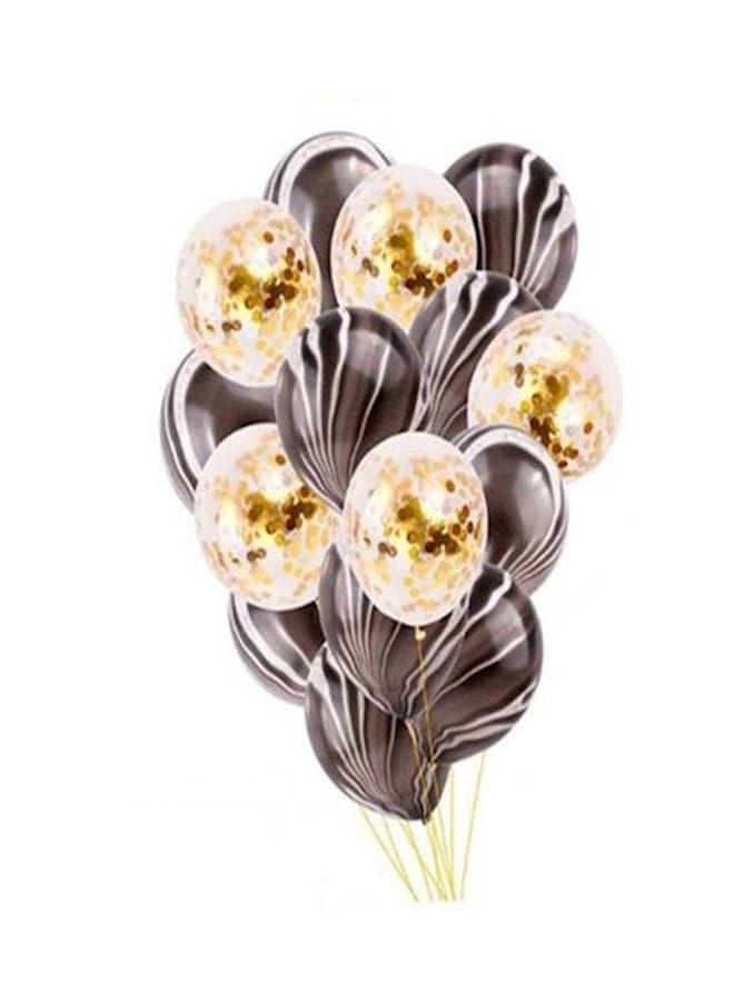 10-Pieces Marble Birthday Decoration Balloons 12inch