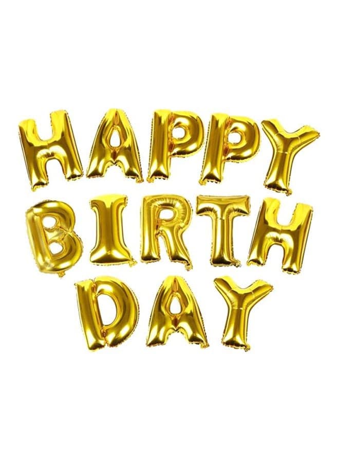 13-Piece Happy Birthday Letters Foil Balloon Set 16inch
