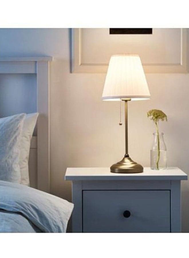 Decorative Round Head Table Lamp White/Gold 55x22x15cm