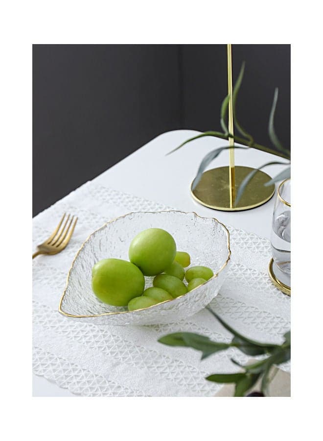 Nordic Glass Fruit Plate Clear 21x21x6cm