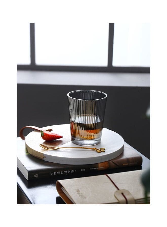 V-shaped Striped Glass Grey