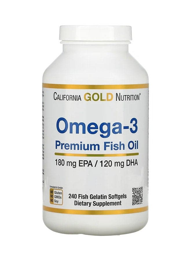 Omega-3 Premium Fish Oil - 240 Gelatin Softgels