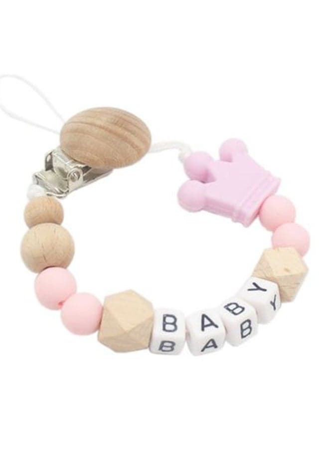 Beads Chain Rope Anti-Drop Pacifier Clip Teether Nipple Holder For Kids