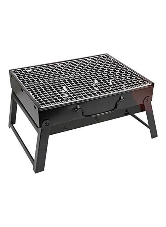 Portable Charcoal Bbq Grill Couple Family Party Outdoor Camping Tool Black