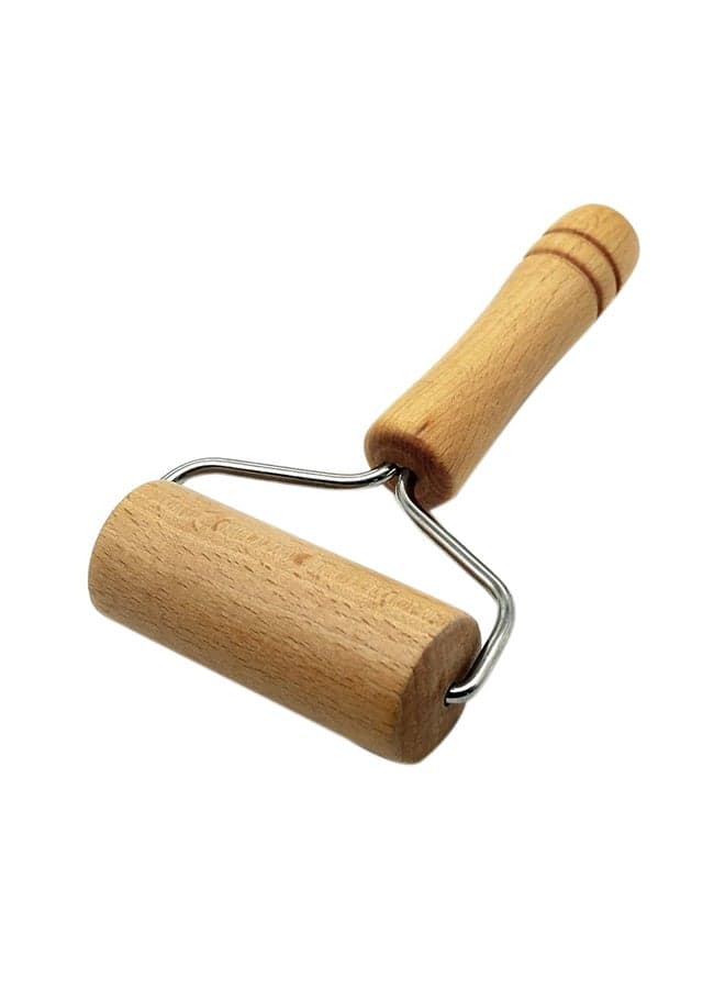Wooden Pizza Rolling Pin Yellow 12cm