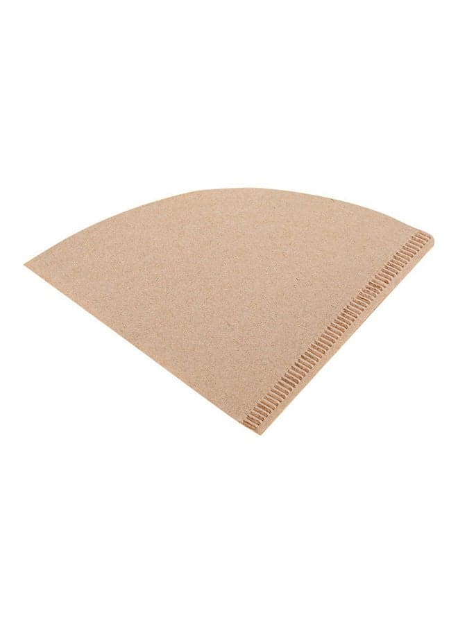100-Piece High Quality Papers Coffee Filter Beige 10grams