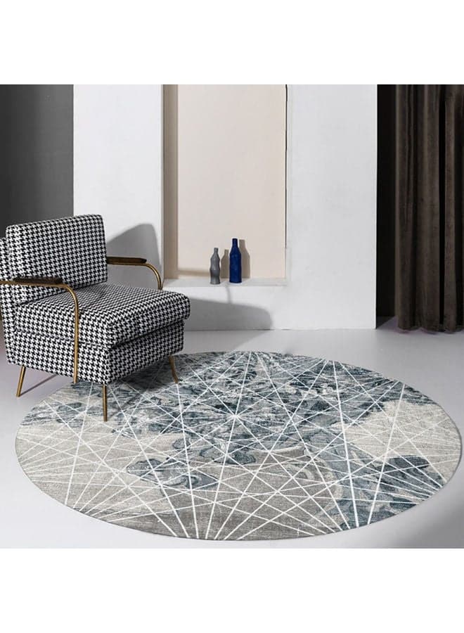 Decorative Antiskid Round Mat Grey 120 x 120cm
