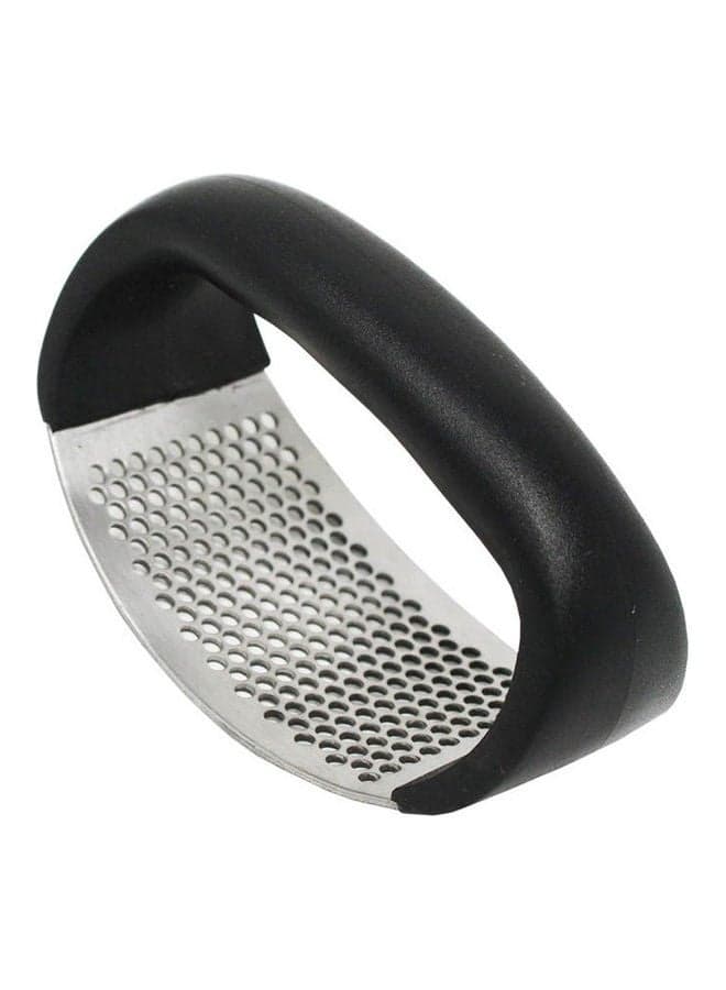 Kitchen Garlic Rocker Garlic Press Ginger Crusher Stainless Steel Ergonomics Labor Saving With Plastic Handle Black