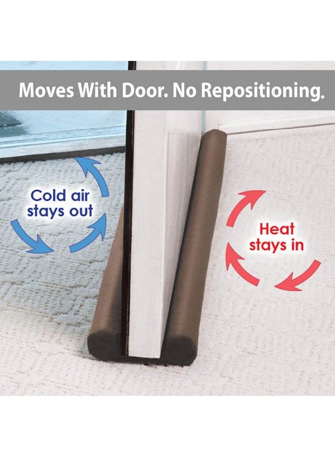 Original Door Draft Stopper, Year Round Insulator Brown