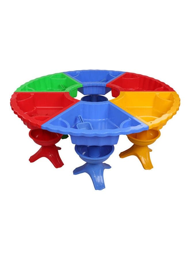 Plastic Playing Sand And Water Table For Children Multicolour 150x150x55cm