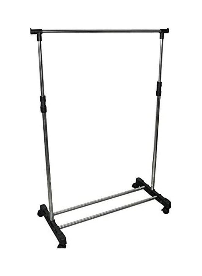 Elevation Type Folding Clothes Hanger Single Pole Black